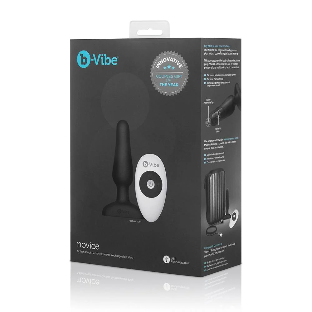 Novice Vibrating Remote Silicone Butt Plug - Image 3
